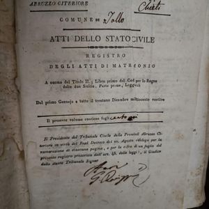 Atti dello Stato Civile - Registro degli atti di matrimonio