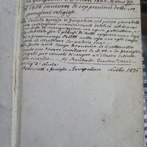Documenti dell'archivio privato della famiglia Pellicciotti