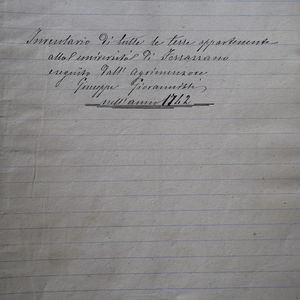 Inventario dei terreni appartenenti all'Università di Ferrazzano 1742