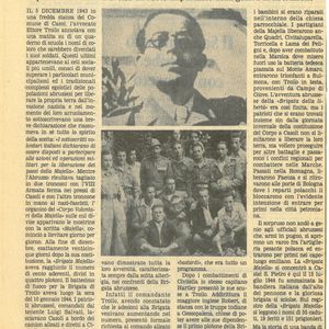 Articolo sulla Brigata Maiella di Luigi Braccili sul quotidiano locale IL CENTRO, anno 1986