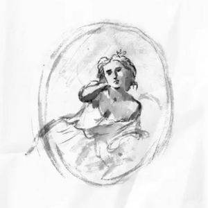 Bozzetto di figura femminile di Amiconi conservato nella sezione di Avezzano dell’Archivio di Stato di L’Aquila