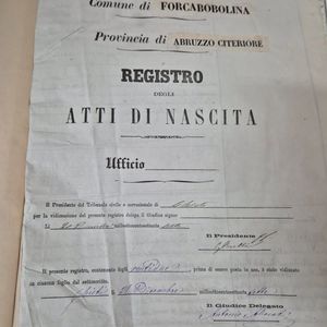 Documento dell'archivio comunale di San Giovanni Teatino (CH)
